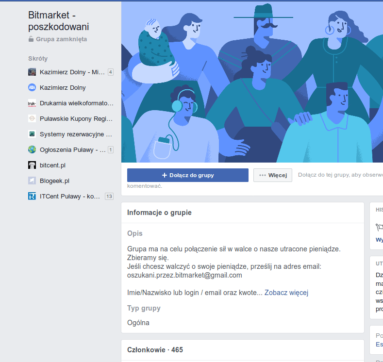 BitMarket poszkodowani grupa facebook